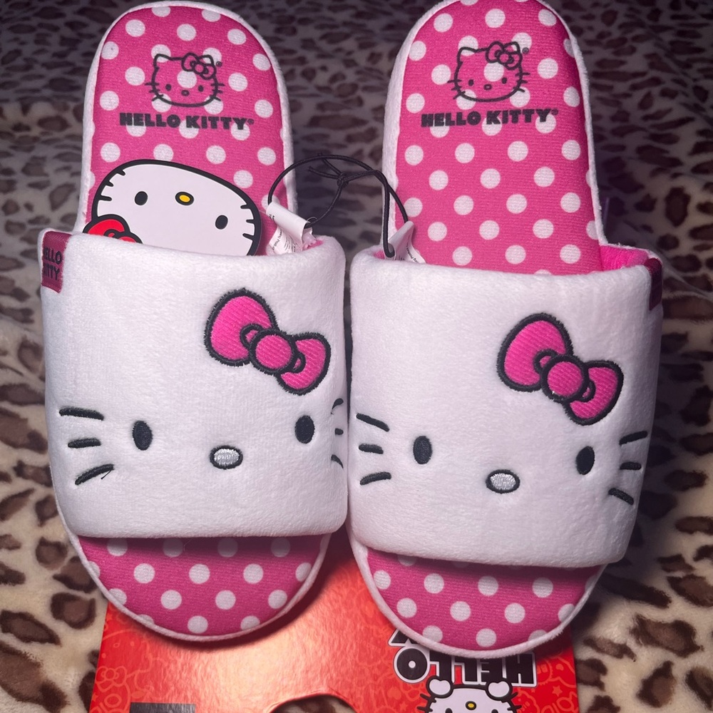 Hello Kitty White / Pink Slide Slippers